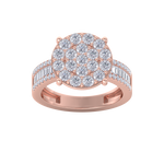 Load image into Gallery viewer, Diamond ring in yellow gold with white diamonds of 1.59 ct in weight