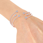 Load image into Gallery viewer, Intricate cuff in yellow gold with white diamonds of 3.24 ct in weight