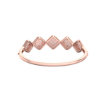 Load image into Gallery viewer, Diamond bangle in rose gold with white diamonds of 2.78 ct in weight