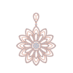 Load image into Gallery viewer, Diamond flower pendant in white gold with white diamonds of 3.35 ct in weight