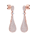 Load image into Gallery viewer, Diamond chandelier earrings in yellow gold with white diamonds of 1.73 ct in weight