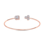 Load image into Gallery viewer, Cuff bracelet in rose gold with white diamonds of 0.58 ct in weight