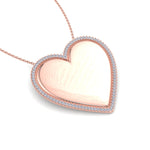 Load image into Gallery viewer, Heart pendant in yellow gold with white diamonds of 0.33 ct in weight