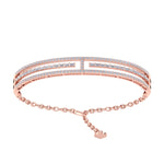 Load image into Gallery viewer, Bracelet in rose gold with white diamonds of 1.75 ct in weight