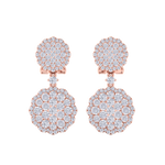 Load image into Gallery viewer, Drop earrings in yellow gold with white diamonds of 2.52 ct in weight