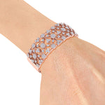 Load image into Gallery viewer, Diamond bangle in rose gold with white diamonds of 6.21 ct in weight