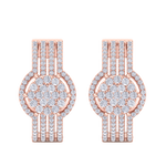 Load image into Gallery viewer, Beautiful Stud Earrings in rose gold with white diamonds of 1.12 in weight