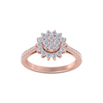 Load image into Gallery viewer, Beautiful ring in yellow gold with white diamonds of 0.74 ct in weight