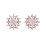 Load image into Gallery viewer, Stud earrings in rose gold with white diamonds of 0.89 ct in weight