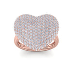 Load image into Gallery viewer, Beautiful Happy Heart Diamond ring in yellow gold with white diamonds of 2.45 ct in weight