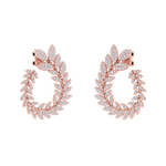 Load image into Gallery viewer, Leaf earrings in white gold with white diamonds of 1.91 ct in weight