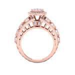 Load image into Gallery viewer, Halo cluster ring in yellow gold with white diamonds of 1.53 ct in weight