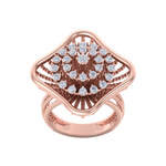 Load image into Gallery viewer, Statement ring in yellow gold with white diamonds of 0.98 ct in weight