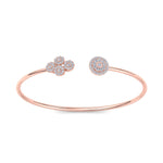 Load image into Gallery viewer, Cuff bracelet in white gold with white diamonds of 0.57 ct in weight