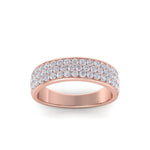 Load image into Gallery viewer, Classic Wedding band in rose gold with white diamonds of 0.83 ct in weight