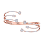 Load image into Gallery viewer, Intricate cuff in white gold with white diamonds of 3.24 ct in weight