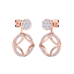 Load image into Gallery viewer, Drop earrings in white gold with white diamonds of 1.14 ct in weight