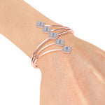 Load image into Gallery viewer, Diamond bangle in rose gold with white diamonds of 3.26 ct in weight