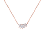 Load image into Gallery viewer, Leaf necklace in white gold with white diamonds of 0.59 ct in weight