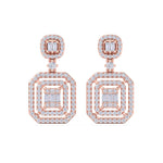 Load image into Gallery viewer, Beautiful Earrings in rose gold with white diamonds of 0.83 in weight