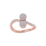 Load image into Gallery viewer, Diamond ring in rose gold with white diamonds of 0.53 ct in weight