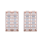 Load image into Gallery viewer, Beautiful Stud Earrings in rose gold with white diamonds of 2.89 in weight