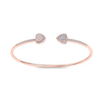 Load image into Gallery viewer, Cuff bracelet in rose gold with white diamonds of 0.56 ct in weight