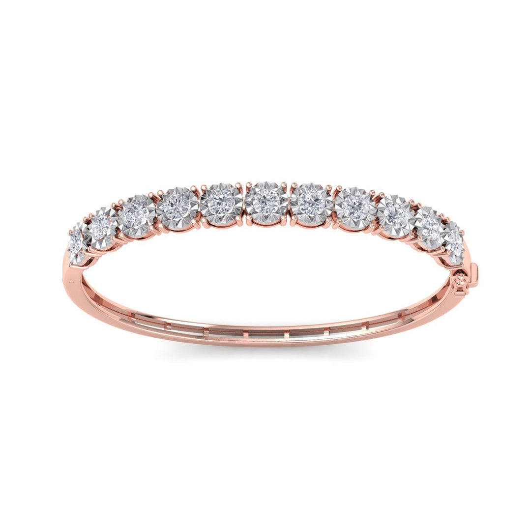 Diamond bracelet in yellow gold with white diamonds of 3.30 ct in weight