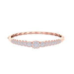 Load image into Gallery viewer, Diamond bangle in rose gold with white diamonds of 2.44 ct in weight