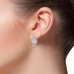 Load image into Gallery viewer, Beautiful Stud Earrings in white gold with white diamonds of 1.12 in weight