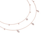 Load image into Gallery viewer, Multi-strand necklace in white gold with white diamonds of 0.65 ct in weight