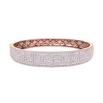Load image into Gallery viewer, Diamond bangle in rose gold with white diamonds of 6.97 ct in weight