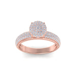 Load image into Gallery viewer, Cluster Diamond ring in yellow gold with white diamonds of 0.71 ct in weight