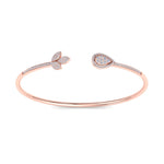 Load image into Gallery viewer, Diamond cuff bracelet in yellow gold with white diamonds of 0.56 ct in weight