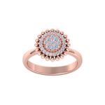 Load image into Gallery viewer, Halo Diamond ring in yellow gold with white diamonds of 0.34 ct in weight