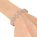Load image into Gallery viewer, Heart bracelet in white gold with white diamonds of 3.12 ct in weight