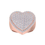 Load image into Gallery viewer, Heart diamond ring in yellow gold with white diamonds of 1.50 ct in weight