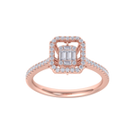 Load image into Gallery viewer, Square diamond ring in white gold with white diamonds of 0.45 ct in weight