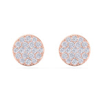 Load image into Gallery viewer, Classic round stud earrings in yellow gold with white diamonds of 0.26 ct in weight