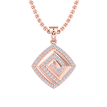 Load image into Gallery viewer, Square Pendant in white gold with white diamonds of 0.61 ct in weight