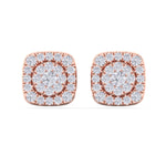 Load image into Gallery viewer, Elegant stud earrings in white gold with white diamonds of 0.51 ct in weight