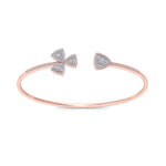 Load image into Gallery viewer, Cuff bracelet in rose gold with white diamonds of 0.53 ct in weight