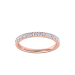 Load image into Gallery viewer, Classic Wedding band in rose gold with white diamonds of 0.49 ct in weight