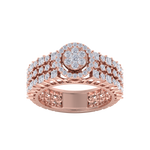 Load image into Gallery viewer, Halo Engagement ring in rose gold with white diamonds of 1.19 ct in weight