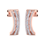 Load image into Gallery viewer, Diamond earrings in rose gold with white diamonds of 1.13 ct in weight