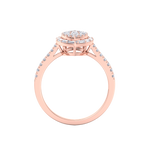 Load image into Gallery viewer, Marquise cluster ring in rose gold with white diamonds of 1.03 ct in weight