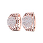 Load image into Gallery viewer, Beautiful Stud Earrings in rose gold with white diamonds of 1.27 in weight