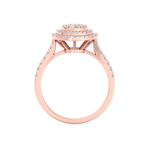 Load image into Gallery viewer, Round cluster diamond ring in rose gold with white diamonds of 0.63 ct in weight