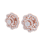 Load image into Gallery viewer, Stud earrings in rose gold with white diamonds of 1.14 ct in weight