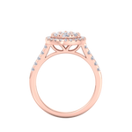 Load image into Gallery viewer, Pear cluster ring in yellow gold with white diamonds of 0.98 ct in weight